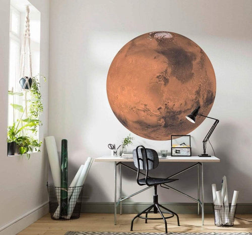 Komar Mars Papier Peint 125x125cm Rond ambiance | Yourdecoration.fr