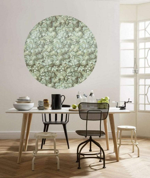 Komar Greenery Papier Peint 125x125cm Rond ambiance | Yourdecoration.fr