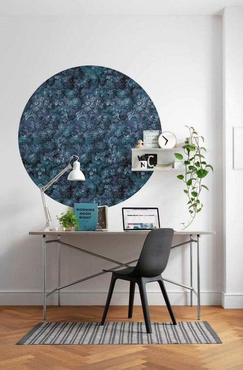 Komar Azul Papier Peint 125x125cm Rond ambiance | Yourdecoration.fr