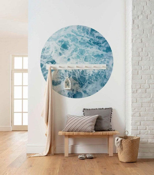 Komar Ocean Twist Papier Peint 125x125cm Rond ambiance | Yourdecoration.fr
