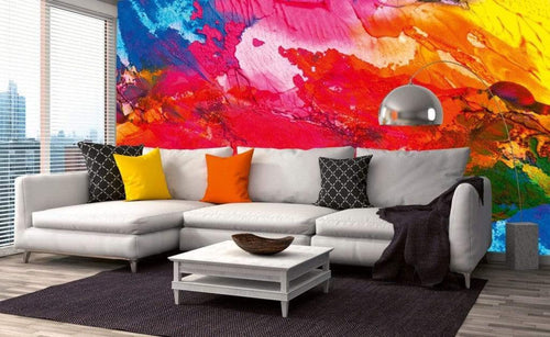 Dimex Abstract Painting Papier Peint 375x250cm 5 bandes ambiance | Yourdecoration.fr