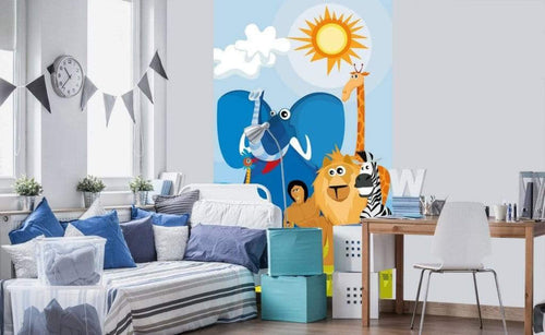 Dimex Africa Animals Papier Peint 150x250cm 2 bandes ambiance | Yourdecoration.fr