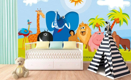 Dimex Africa Animals Papier Peint 375x250cm 5 bandes ambiance | Yourdecoration.fr