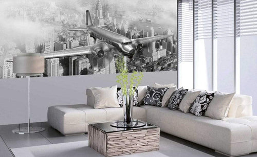 Dimex Airplane Papier Peint 375x150cm 5 bandes ambiance | Yourdecoration.fr