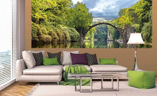 Dimex Arch Bridge Papier Peint 375x150cm 5 bandes ambiance | Yourdecoration.fr