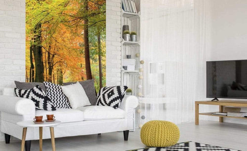 Dimex Autumn Forest Papier Peint 150x250cm 2 bandes ambiance | Yourdecoration.fr