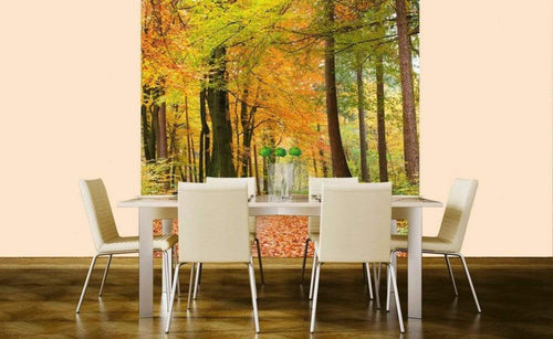 Dimex Autumn Forest Papier Peint 225x250cm 3 bandes ambiance | Yourdecoration.fr