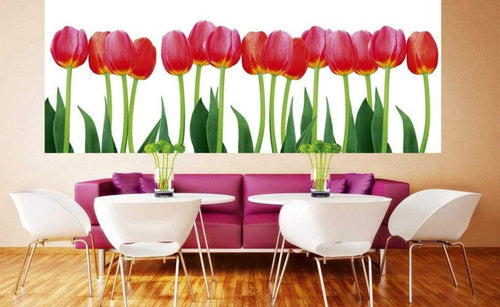 Dimex Bed of Tulips Papier Peint 375x150cm 5 bandes ambiance | Yourdecoration.fr