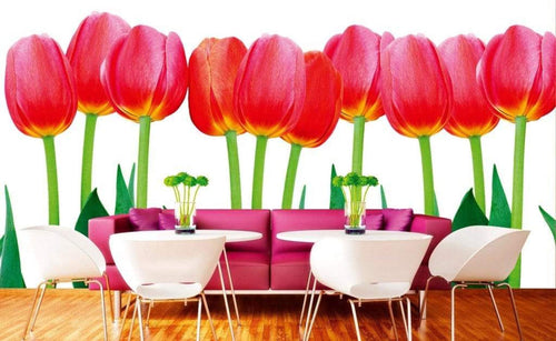 Dimex Bed of Tulips Papier Peint 375x250cm 5 bandes ambiance | Yourdecoration.fr