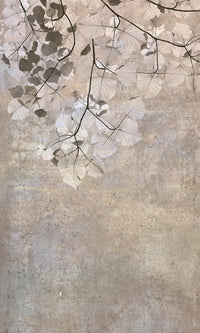 Dimex Beige Leaves Abstract Papier Peint 150x250cm 2 bandes | Yourdecoration.fr