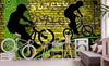 Dimex Bicycle Green Papier Peint 375x250cm 5 bandes ambiance | Yourdecoration.fr