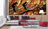 Dimex Bicycle Red Papier Peint 375x150cm 5 bandes ambiance | Yourdecoration.fr