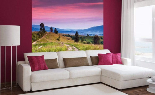 Dimex Blooming Hills Papier Peint 225x250cm 3 bandes ambiance | Yourdecoration.fr