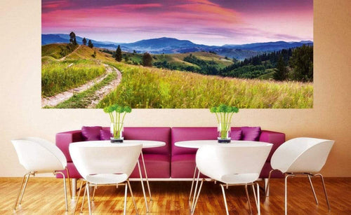 Dimex Blooming Hills Papier Peint 375x150cm 5 bandes ambiance | Yourdecoration.fr