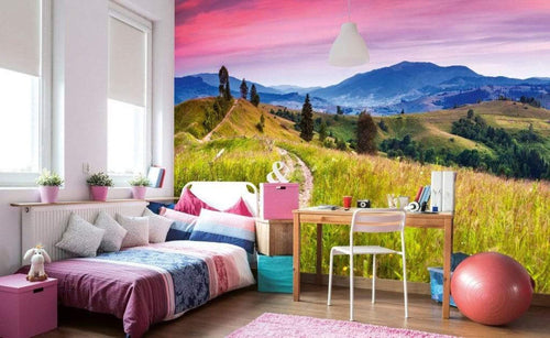 Dimex Blooming Hills Papier Peint 375x250cm 5 bandes ambiance | Yourdecoration.fr