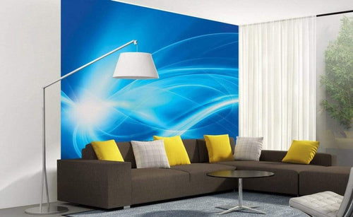 Dimex Blue Abstract Papier Peint 225x250cm 3 bandes ambiance | Yourdecoration.fr
