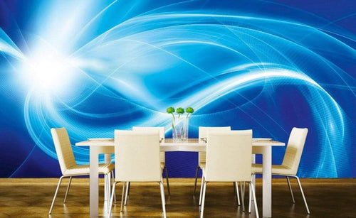 Dimex Blue Abstract Papier Peint 375x250cm 5 bandes ambiance | Yourdecoration.fr