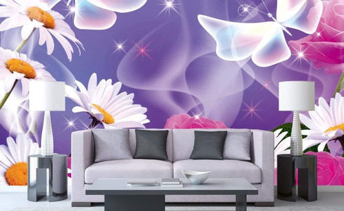 Dimex Butterfly Papier Peint 375x250cm 5 bandes ambiance | Yourdecoration.fr