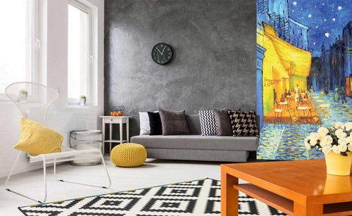 Dimex Cafe Terrace Papier Peint 150x250cm 2 bandes ambiance | Yourdecoration.fr
