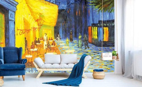 Dimex Cafe Terrace Papier Peint 375x250cm 5 bandes ambiance | Yourdecoration.fr