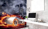 Dimex Car in Flames Papier Peint 225x250cm 3 bandes ambiance | Yourdecoration.fr