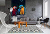 Dimex Colourful Macaw Papier Peint 150x250cm 2 bandes ambiance | Yourdecoration.fr