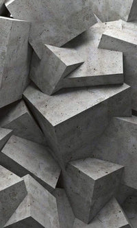 Dimex Concrete Cubes Papier Peint 150x250cm 2 bandes | Yourdecoration.fr