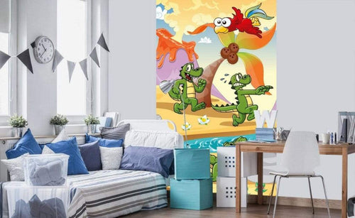 Dimex Crocodiles Papier Peint 150x250cm 2 bandes ambiance | Yourdecoration.fr