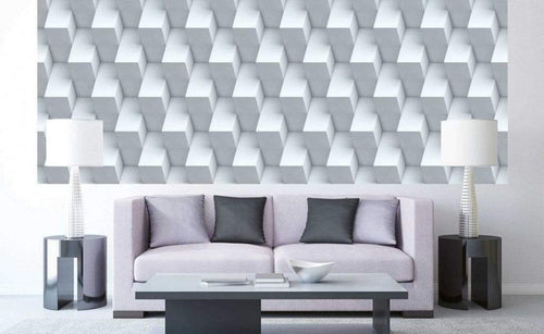 Dimex Cube Wall Papier Peint 375x150cm 5 bandes ambiance | Yourdecoration.fr