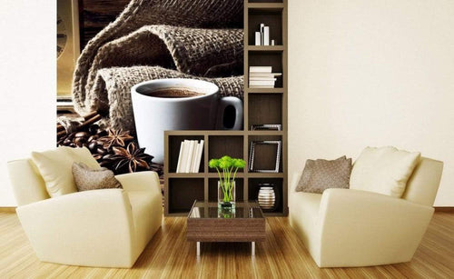 Dimex Cup of Coffee Papier Peint 225x250cm 3 bandes ambiance | Yourdecoration.fr