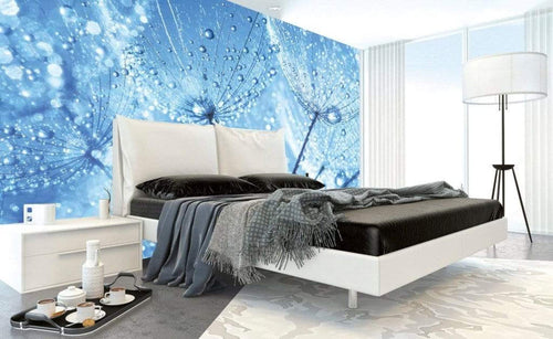 Dimex Dandelion Water Drops Papier Peint 375x250cm 5 bandes ambiance | Yourdecoration.fr