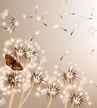 Dimex Dandelions and Butterfly Papier Peint 225x250cm 3 bandes | Yourdecoration.fr
