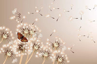 Dimex Dandelions and Butterfly Papier Peint 375x250cm 5 bandes | Yourdecoration.fr