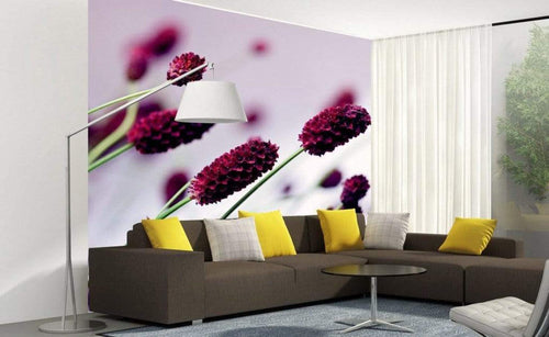 Dimex Floral Violet Papier Peint 225x250cm 3 bandes ambiance | Yourdecoration.fr