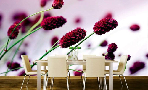 Dimex Floral Violet Papier Peint 375x250cm 5 bandes ambiance | Yourdecoration.fr