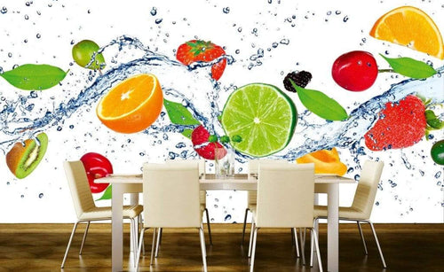 Dimex Fruits in Water Papier Peint 375x250cm 5 bandes ambiance | Yourdecoration.fr