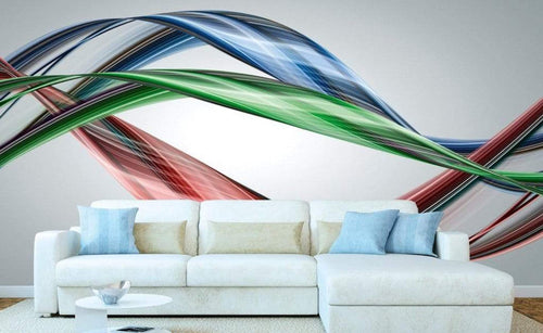 Dimex Glossy Wave Papier Peint 375x250cm 5 bandes ambiance | Yourdecoration.fr