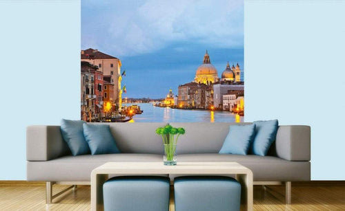 Dimex Grand Canal Papier Peint 225x250cm 3 bandes ambiance | Yourdecoration.fr