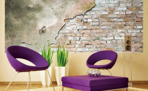 Dimex Grunge Wall Papier Peint 375x150cm 5 bandes ambiance | Yourdecoration.fr