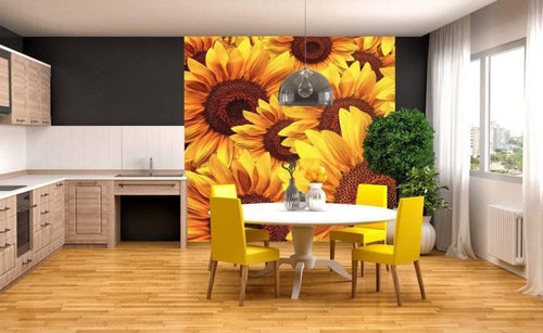 Dimex Helianthus Papier Peint 225x250cm 3 bandes ambiance | Yourdecoration.fr