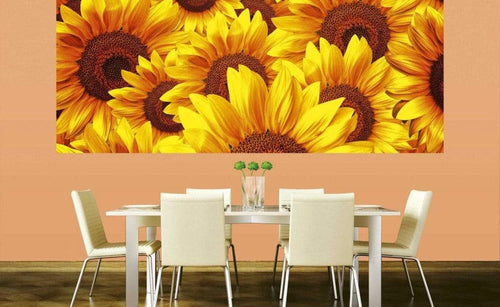 Dimex Helianthus Papier Peint 375x150cm 5 bandes ambiance | Yourdecoration.fr