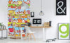 Dimex Houses in Town Papier Peint 150x250cm 2 bandes ambiance | Yourdecoration.fr