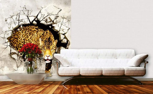 Dimex Hunting Panther Papier Peint 225x250cm 3 bandes ambiance | Yourdecoration.fr