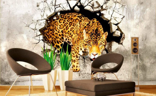Dimex Hunting Panther Papier Peint 375x250cm 5 bandes ambiance | Yourdecoration.fr