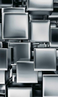 Dimex Metal Cubes Papier Peint 150x250cm 2 bandes | Yourdecoration.fr