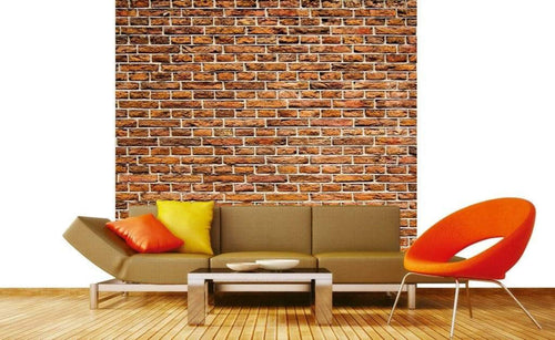 Dimex Old Brick Papier Peint 225x250cm 3 bandes ambiance | Yourdecoration.fr