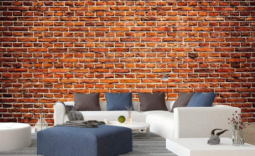 Dimex Old Brick Papier Peint 375x250cm 5 bandes ambiance | Yourdecoration.fr