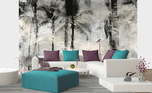 Dimex Palm Trees Abstract Papier Peint 375x250cm 5 bandes ambiance | Yourdecoration.fr