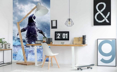 Dimex Penguin Papier Peint 150x250cm 2 bandes ambiance | Yourdecoration.fr