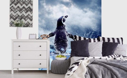 Dimex Penguin Papier Peint 225x250cm 3 bandes ambiance | Yourdecoration.fr